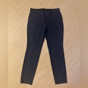 Banana Republic Women’s Navy and White Pinstripe Pants